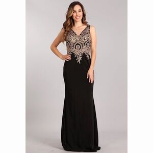 ELEGANT Black and Gold Lace